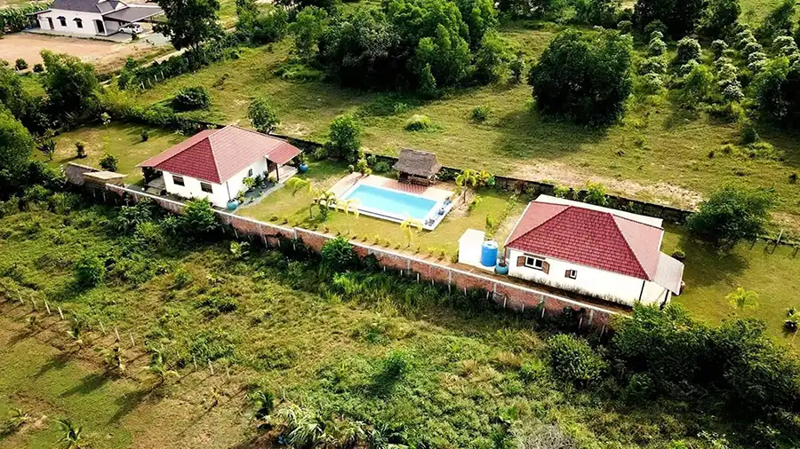 Villa for sale in Kep with swimming pool - Aerial view