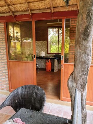 bed villa for rent kampot huge garden gazebo  per month